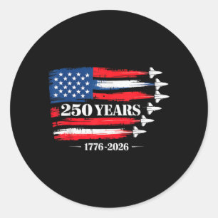 250-jarig jubileum VS 250e Amerikaans 250 jaar 4e Ronde Sticker