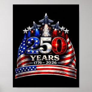 250-jarig jubileum VS T-shirt Patriotisch 4 juli Poster