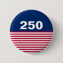 250 Red White and Blue USA Anniversary Ronde Button 5,7 Cm