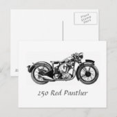 250 Rood panther Briefkaart (Voorkant / Achterkant)