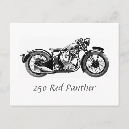 250 Rood panther Briefkaart (Voorkant)