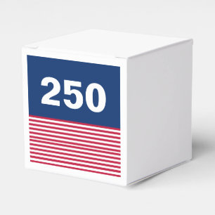 250 Rood Wit en Blauw USA Jubileum Bedankdoosjes