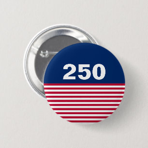 250 Rood Wit en Blauw USA Jubileum Ronde Button 5,7 Cm