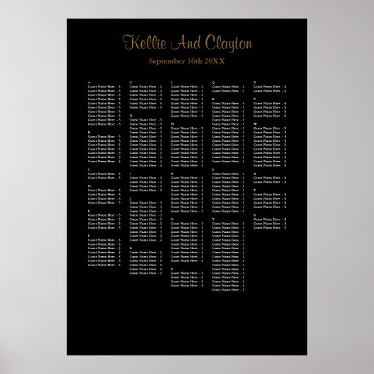 250+ Tableau simple de sièges Mariages (Devant)