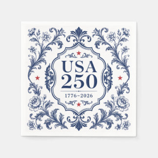 250 USA Bloemen Papier Bord Servet