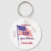 250 Vierde Juli Patriottische BBQ Script Sleutelhanger (Achterkant)