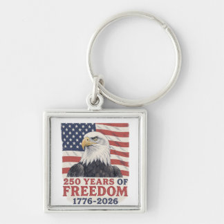 250 Years of Freedom 1776-2026 American Eagle Flag Sleutelhanger