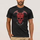 250 Years of Grit Patriotic Red Skull T-Shirt (Devant)