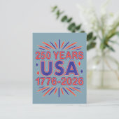 250 Years USA | 1776–2026 Semiquincentennial Briefkaart (Staand voorkant)