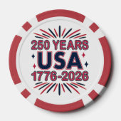 250 Years USA | 1776–2026 Semiquincentennial Poker Chips (Achterkant)