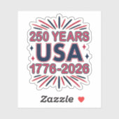250 Years USA | 1776–2026 Semiquincentennial Sticker (Vel)