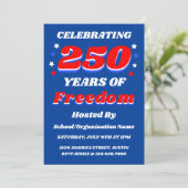 250 Years USA Editable Personalized Patriotic Kaart (Staand voorkant)