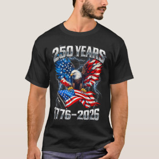250e 4 juli 250 jaar Amerikaanse viering T-shirt