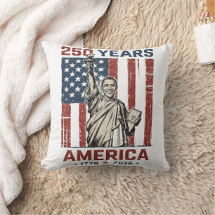 250e Amerika Liberty Standbeeld Obama Patriottisch Kussen