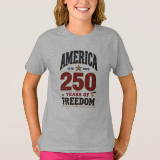 250e Amerika Vrijheid 1776 Patriottische Strepen T-shirt