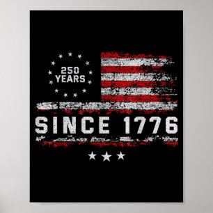 250e Amerika VS 250 Jaar Verjaardag 4 juli Poster