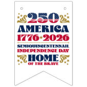 250e anniversaire Amérique Bannière de bunting pat (Deuxième drapeau)