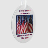 250e anniversaire USA drapeaux patriotiques acryli (devant)