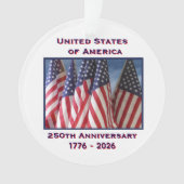 250e anniversaire USA drapeaux patriotiques acryli (devant)