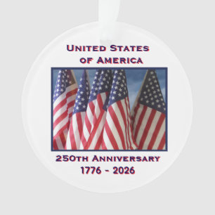 250e anniversaire USA drapeaux patriotiques acryli