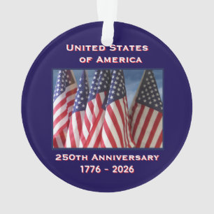 250e anniversaire USA drapeaux patriotiques acryli