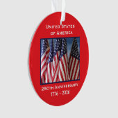 250e anniversaire USA drapeaux patriotiques acryli (devant)