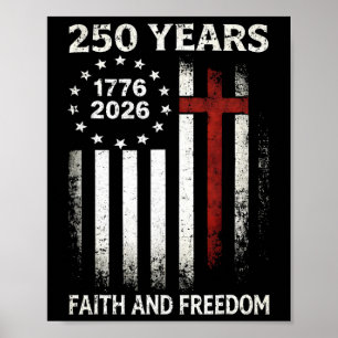 250e Onafhankelijkheidsdag Vrijheid 250 Jaar Ameri Poster