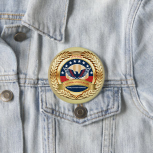 250e verjaardag USA patriottisch 1776–2026 knoop Ronde Button 7,6 Cm