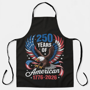 250e verjaardag USA patriottische adelaar 250 jaar Schort