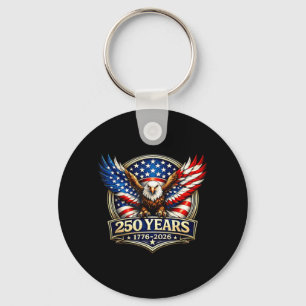 250e verjaardag USA patriottische adelaar 250 jaar Sleutelhanger