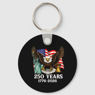 250e verjaardag USA Patriottische Adelaar 250 jaar Sleutelhanger