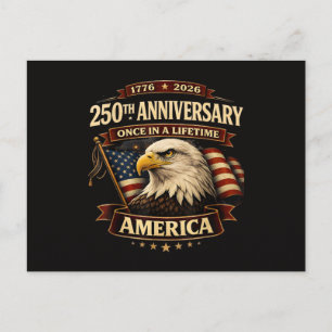 250e verjaardag USA T-shirt 250e Amerika Feestdagenkaart