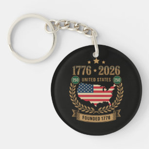250e verjaardag Verenigde Staten van Amerika 250 V Sleutelhanger