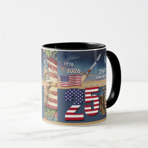 250e verjaardag VS, Amerikaanse vlag / Patriottisc Mok