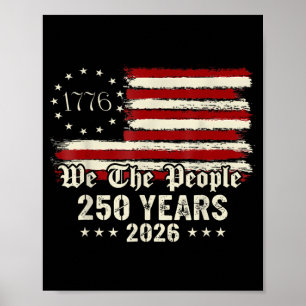 250ste Amerika 250 Jaar Het Volk Verjaardag Juli Poster