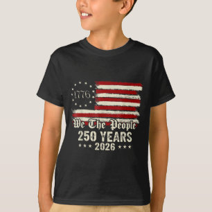 250ste Amerika 250 Jaar Het Volk Verjaardag Juli T-shirt
