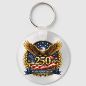 250ste Amerikaans Jubileum Adelaar Embleem Sleutelhanger (Achterkant)