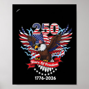 250ste Amerikaanse verjaardag VS 1776-2026 jubileu Poster