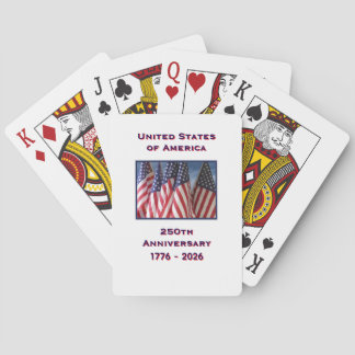 250ste Jubileum 1776 tot 2026 USA Amerika Pokerkaarten