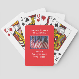 250ste Jubileum 1776 tot 2026 USA Amerika Pokerkaarten