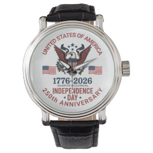 250ste Jubileum 4 juli -  patriottische Horloge