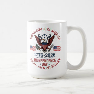 250ste Jubileum 4 juli - patriottische Koffiemok