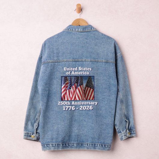 250ste Jubileum Amerikaanse Patriottische Vlaggen Denim Jacket (Hangar)