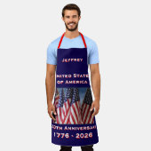 250ste Jubileum Amerikaanse vlag Patriottisch Schort (Gedragen)