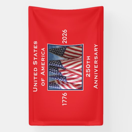 250ste Jubileum Verenigde Staten Patriottisch Spandoek (Verticaal)