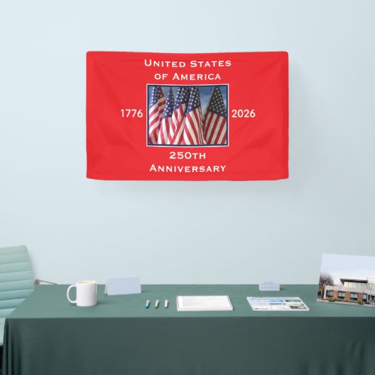 250ste Jubileum Verenigde Staten Patriottisch Spandoek (Beurs)