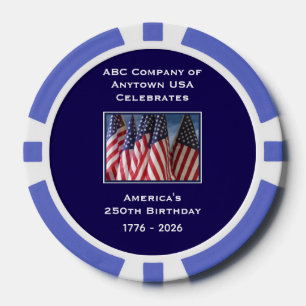 250ste verjaardag 1776 tot 2026 VS Amerika Poker Chips