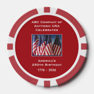 250ste verjaardag 1776 tot 2026 VS Amerika Poker Chips