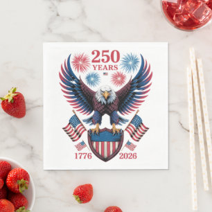 250ste verjaardag 250 jaar usa 1776 servet