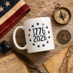 250ste verjaardag Amerika 1776-2026 vrijheid Koffiemok